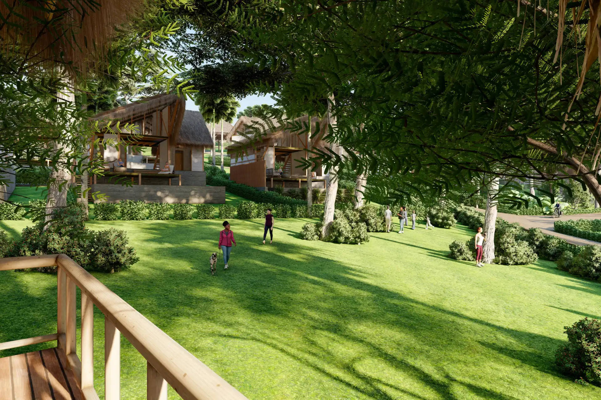 Render del condominio ecológico