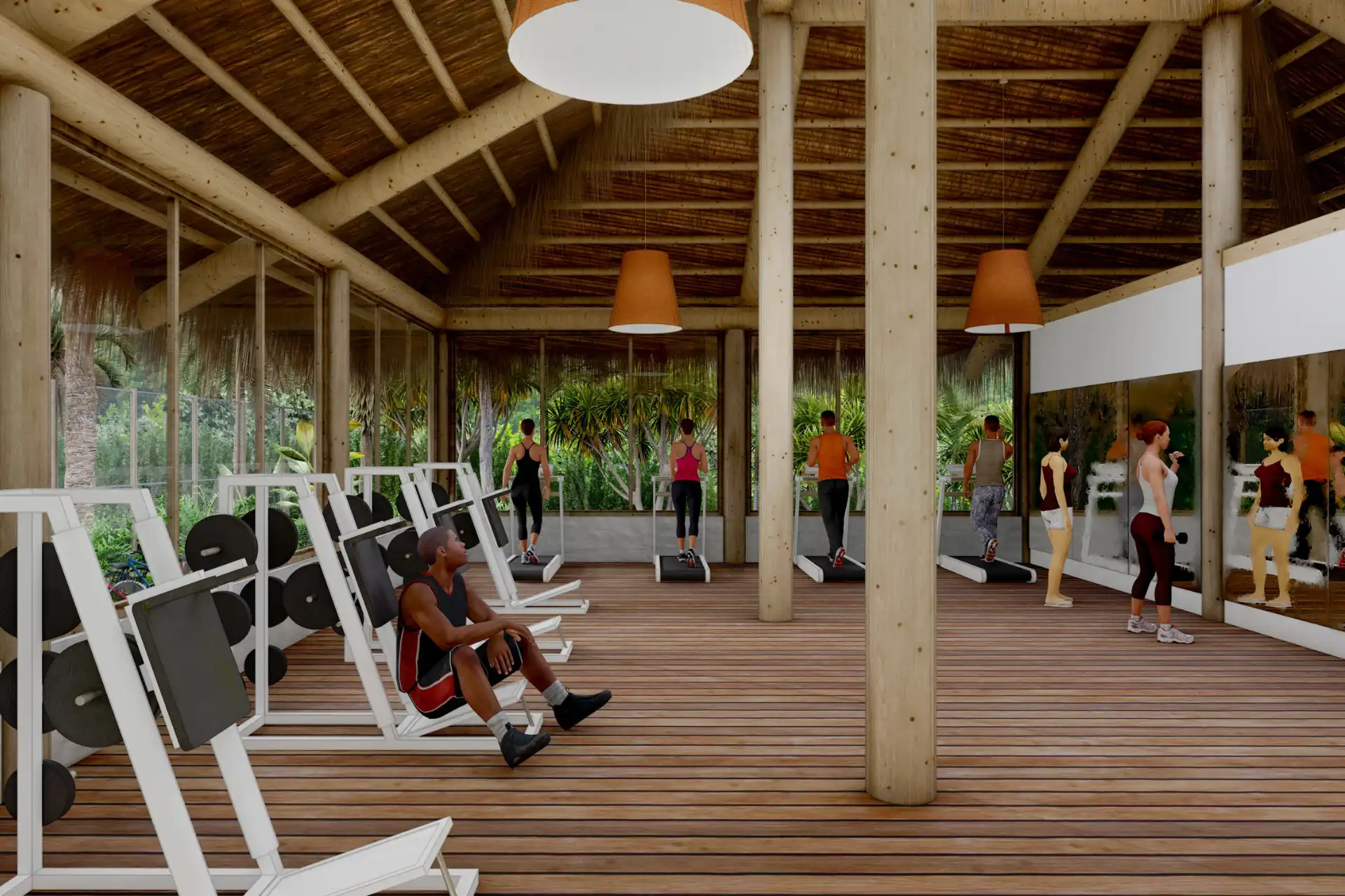 Render del condominio ecológico